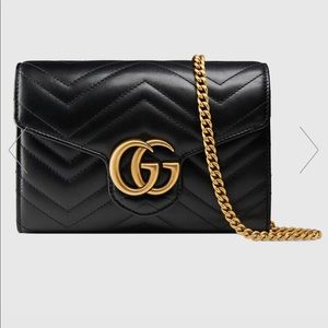 GUCCI GG Marmont, Matelasse Mini Bag,Black Leather
Matelassé Bag, Authentic